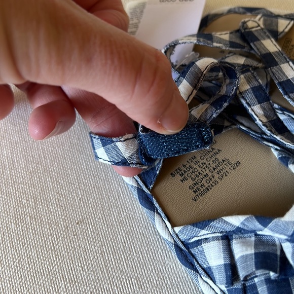 NWT Baby Gingham Sandals Size 3 (6-12months) - Picture 4 of 7